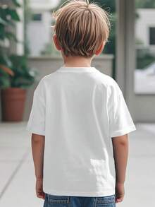 Silly Goose On The Loose Graphic Kid T-Shirt - "Silly Goose On The Loose" Design With Blue Goose & Stars, Casual Cotton Tee For Kids, All-Season Wear, Casual Kidwear| Playful Design| Comfortable Fit, Kids T Shirts 3-13Y - 白色 - 查看 4