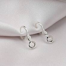 925 Silver Plated Women's Jewelry Set, Necklace + Bracelet + Earrings Inlaid With Multicolored - 白色 - 查看 6