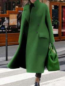 Women's Casual Lapel Long Sleeve Warm Overcoat