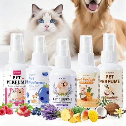 PETSIN Pet Perfume For Dogs & Cats - 2.03 Fl.Oz | Choice Of 5 Long-Lasting Scents | Vet-Approved Formula | Sweet Berry, Lavender & Vanilla Coconut