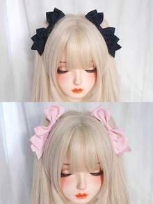 4个/2个手工蝴蝶结发夹，双马尾夹，女士礼物，发饰，冬季，头部饰品，女士发饰 - 粉色 - 查看 18