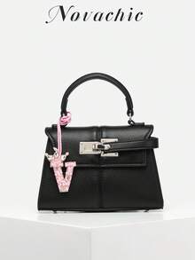 1 件手工串珠包饰物，独特字母设计，特别礼物，适合日常包包搭配（仅饰物，不含包） - 粉色 - 查看 9