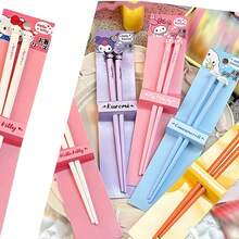 1pc Sanrio Series Funny Chopsticks, Cartoon Chopsticks Hello Kitty, Melody, Kuromi, Material, Anti-Slip Anti-Mold Chopsticks, Portable Dining And Party Utensils - Multicolor - View 2