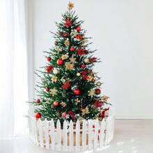 30PCS Christmas Tree Fence White Plastic Fence Christmas Tree Decorative - White - View 4