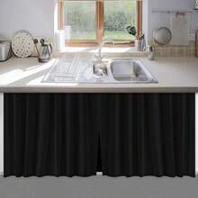 Sink Curtain 100% PVC Anti-Mold 138x80 Washable - 黑色 - 查看 1