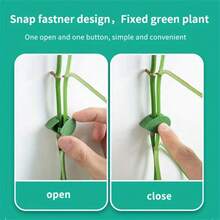 5/15/30/50 piezas, Clips de fijación para plantas trepadoras, soporte invisible para enredaderas con 36 piezas de adhesivos para decoraciones de jardín interiores y exteriores (hoja verde)