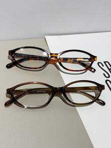 6pcs Leopard Print Plastic Multi-Color Geometric Full Frame Classic Men's And Women's Fashion Glasses Combination Fashion Glasses Frame Transparent Glasses Non Prescription Glasses, Suitable For All Face Shapes Holiday Gifts Carnival Parties Outdoor Clothing Fashion Accessories Glasses Set Gifts - trong suốt - Xem 11