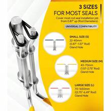 3 Pack Hydraulic Seal Installation Tools And 1266 Adjustable Gland Nut Wrench And 7463 Small Universal Gland Wrench Hydraulic Cylinder Spanner Wrench Piston Repair Seal Kit Farm And Construction Equipment - 3件式密封工具和1266+7463壓蓋螺帽扳手 - 查看 4