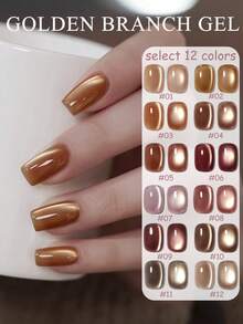 MISS SHAKA 10ml Autumn Winter Nails Hot Selling Pink Gold Red Glass Bead Cat's Eye Gel Nail Polish Ice Transparent Nude Pink Glass Beads Cat's Eye Crystal Gel Hot Selling Whitening Nail Art Nail Salon Special Nail Supplies Christmas Nails - Multicolor - View 10