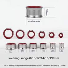 2PCS Hot 8-19MM Two-Color Stainless Steel Horn Fit Body Ear Tunnels Piercing Body Jewelry Stretcher Studs Unisex New Hypoallergenic Jewelry Women Gift