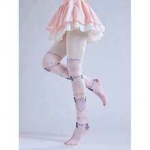 Sahabowi Women's Sheer Tights, Digital Print Designs Stockings-9106 - 多色8 - 查看 3