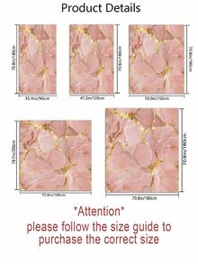 1/3/4 件粉色大理石图案现代浴帘浴室套装，防水耐磨配件，带 12 个挂钩 - 包括马桶座套、浴垫和地毯 - 非涤纶面料 - 可水洗 - 非常适合节日装饰、家居/卧室/房屋/西方装饰， - 彩色 - 查看 4