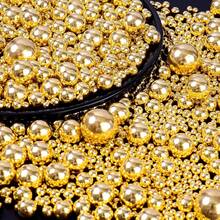 Gold Sprinkles For Cake Decorating, Pearl Sugar In Mix Sizes, Baking Cupcakes, Donuts, Macarons Baking Toppings, Wedding Celebration Birthday Party Supplies - Multicolor - View 11