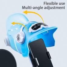 1 件帽子手机支架，黑色镜面/手柄卡通设计，安装时尚酷炫，防雨防滑，稳定防摔通用手机支架，适用于摩托车和自行车