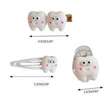 Funny Tooth Barrettes Clip Hairpin Y2K Girls Ornaments Bangs Clip Hairpin For Women Girls Headwear Accessories Tooth Hair Cli - 小齒簪 - 查看 4
