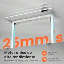 JUPPLIES Escritorio Elevable Eléctrico 120x60 Cm Mesa Regulable 707 Cm Con Panel LCD 6 Botones Y 2 Memorias Motor Silencioso 50 DB Carga 80 Kg Tablero Blanco + Estructura Blanca - 白色白色 - 查看 7