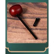 1pc Wooden Smoking Pipe - Portable Compact Design, 3 Springs Included, Elegant Carved Pattern, Durable & Fashionable, Suitable For Home, Travel Or Gift, Smoking Accessory | Elegant Smoking Tool | Flame Texture