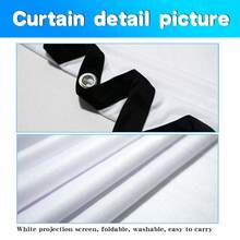 60-72-84-100-120-150 Inches - Washable Soft Screen, Portable Screen, Easy To Install Without Punching Holes, Comes With Free Hooks, Foldable Pocket Screen, Easy To Carry, Great Helper For Outdoor Camping, Barbecue, Swimming Pool Parties, Projector Specific Screen, Ironing, Home Theater - White - View 8
