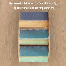 Solid Wood Pet Stairs, Pet Stairs, Dog Stairs, Four-Step Stairs, Pet Cat And Dog Stairs, Non-Slip Detachable Dog Bed Stairs, Wooden Cat Climbing Frame, Suitable For Beds/Sofas, Non-Slip, 2 To 4 Step Canine Stairs With Thickened Safety Rails And Ramp Design, 15 Inches High, Suitable For Small/Medium Dogs, Cats And Senior Pets (Sturdy Construction) - Apricot - View 7