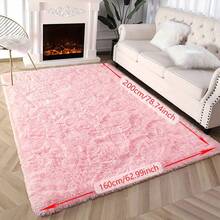 1 tấm thảm lông xù màu hồng cho phòng khách, thảm mềm mại cho phòng ngủ, thảm lông xù cho phòng bé gái, thảm trải sàn lông xù hiện đại trong nhà - Màu Hồng baby - Xem 17