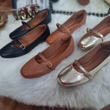 "Elegant Mule With Gold V Embellishment - Style And Sophistication" Elegant - 駝色 - 查看 2