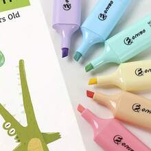 4pcs/6pcs Pastel Purple Highlighter Pens - Bright Vivid Colors, No Bleed, Quick Drying, Chisel Tip For School, Office, Study, Notebooks, Planners, Journals, Stationery, Essential School Supplies, Fashion Design, Smooth Marking, Office Supplies, Colored Markers, Durable Markers, Highlighters, Office Workers