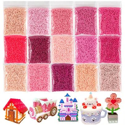 1000/2000/5000 hạt nhựa mini 2.6mm hình ghép pixel, hạt nhựa nung chảy tự làm chất lượng cao dành cho trẻ em, đồ chơi giáo dục, quà tặng thủ công.
