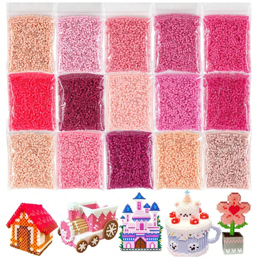 1000/2000/5000 hạt nhựa mini 2.6mm hình ghép pixel, hạt nhựa nung chảy tự làm chất lượng cao dành cho trẻ em, đồ chơi giáo dục, quà tặng thủ công. - Đậu - Xem 1