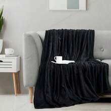 1pc Soft Anti-Static Blanket, Soft & Lightweight Plush, Comfortable & Luxurious Throw - Multicolor - View 9