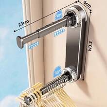 Regulowany wieszak na przyssawkę bez wiercenia, wieszak ścienny do domu i na balkon, teleskopowa konstrukcja z pokrętłem bezpieczeństwa, wielofunkcyjny wieszak, wieszak na ubrania montowany na ścianie, wieszak na suszarkę z przyssawką, wielofunkcyjny wieszak ścienny na balkon, przenośny, teleskopowy wieszak na ubrania, odpowiedni do domu i podróży