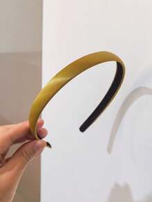 1pc French Headband, New Narrow Satin Solid Color, Elegant Minimalist Versatile Headpiece, Suitable For Washing Face ,Hair Hoop Hairband For Women - Multicolor - View 2