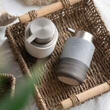 Ceramic Foaming Soap Dispenser - 300ml Large Capacity Facial Cleansing Bottle And Liquid Soap Dispenser For Kitchen Bathroom With Mousse Lotion Pump