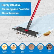 6 Pack Mop Pads O-Cedar H2prO Flat Mop System, Replace Microfiber Mop Pad Refill Easy Cleaning Mop Washable Reusable2687 - 白色 - 查看 5