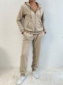 Women Two-Piece Outfits - 米色 - 查看 5