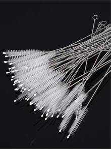 10/36件可重复使用清洁刷 - 非常适合清洁玻璃杯、硅胶杯、金属吸管等！万圣节礼物、教师礼物、生日礼物、圣诞节礼物。方便大学生使用的吸管清洁工具，便携式宿舍吸管清洁刷。 - 白色 - 查看 11