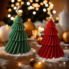 1PC 3D Christmas Tree Candle Silicone Mold DIY Christmas Candle Making Handmade Soap Paste Resin Baking Tool Holiday Gift