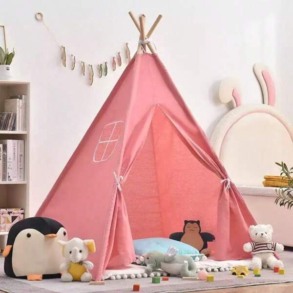 1 pieza Tienda de campaña blanca portátil, tienda de campaña interior tipo tipi, tienda de campaña para acampada al aire libre