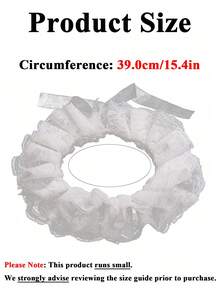 Xiacheng 1件复古蕾丝荷叶边可拆卸领子，维多利亚爱德华风格白色服装领子，男女通用 - 復古款 - 查看 6