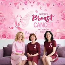 D7x5ft Breast Cancer Awareness Backdrop For Photography Breast Cancer Party Decorations Banner Pink Ribbon Butterfly Breast Cancer Awareness Background Supplies For Home Office10