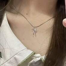 1pc Gold-Plated Butterfly Pendant Necklace, Stainless Steel Gold-Tone Snake Chain, Elegant & Cute Everyday Wear Choker, Suitable As Gift For Friends And Anniversary