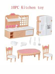 1:12比例迷你房屋家具套装 - 卧室、客厅和浴室配件，适合娃娃，圣诞节/万圣节礼物