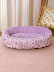 1pc LANGXINGCS Sofa-Shaped Dog/Cat Bed, Lightweight Breathable Floral Pattern, Machine Washable Soft & Comfortable, All-Season Use, Suitable For Medium/Small Dogs & Cats, Poodle, Teddy, Bichon Frise - Multicolor - View 20