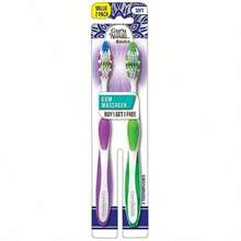 Gum Massager Toothbrush Soft For Adults And Multi Color For Travel Colors May Vary 2 Pack