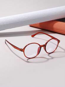 1 Pair Oval Frame Fashion Non-Prescription Glasses, Suitable For 14-16 Years Old Teens, Daily Decoration, Back To School, Campus Style, Holiday, Travel, Halloween Party, Photography Props