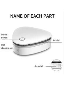 BUCICE جهاز نشر الروائح ومزيل الروائح بالأوزون، منقي هواء محمول صغير الحجم، مناسب للحمامات وخزائن الأحذية، منقي هواء متعدد الوظائف