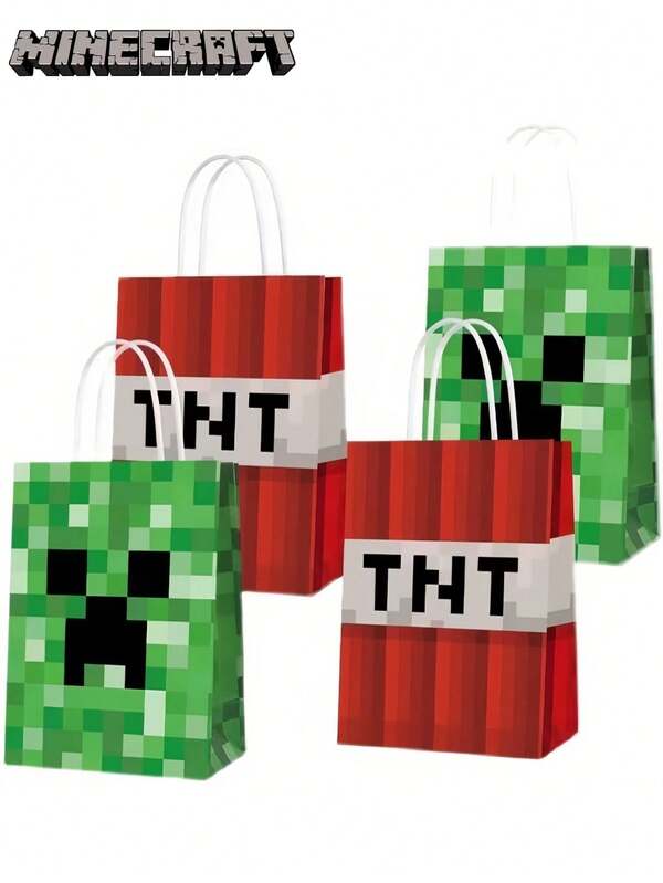 Minecraft Minecraft 1pc New Birthday Gift Bags: Minecraft Cartoon Gift Bag, Party Surprise Gift Bag, Party Decoration Gift Bag, Best Holiday Gift Bag For Good Friends, Party Atmosphere Decoration Gift Bag, Perfect Party Decoration Gift Bag, Home Decoration Decoration Gift Bag, Perfect Room Decoration Gift Bag, Christmas Gift Bag, Valentine's Day Gift Bag,