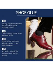 30g Shoe Repair Glue, Gentle Bonding Adhesive Suitable For Sports Shoes, Leather Shoes, Designed For Effective Repair Of Shoe Soles And Leather Products (30g*1+Dropper*1)