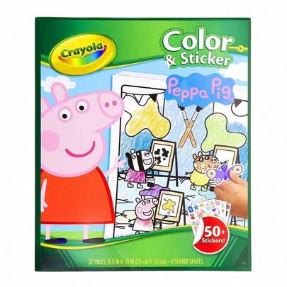 Crayola Crayola Children's Picture Book Frozen II, Peppa Pig Coloring Sticker Picture Book Set Coloring Book, School Students Picture Book Watercolor Pen Graffiti Kindergarten Drawing Paper Hand-Painted Book