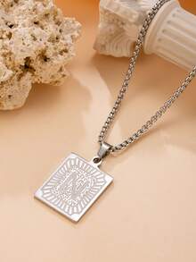 Stainless Steel Initial Letter Pendant Necklace, Durable Modern Single Letter Charm Gift, Elegant Design Suitable For Casual And Formal Occasions