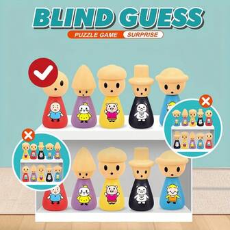 Blind Memory Matching Game | Brain-Boosting Puzzle For Ages 3+ | Christmas & Birthday Gift For Kids | Parent-Child Play With DIY Stickers & Soft Hammer